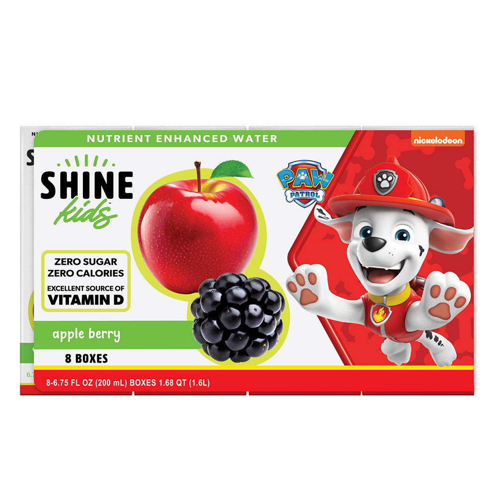 ShineWater Apple Berry Kids' Nutrient-Enhanced Water 8 pk Drink Boxes, 6.75 oz