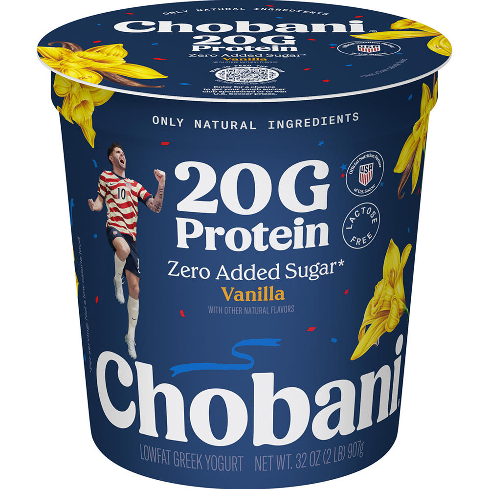 Chobani 20G Protein Low-Fat Vanilla Greek Yogurt, 32 oz