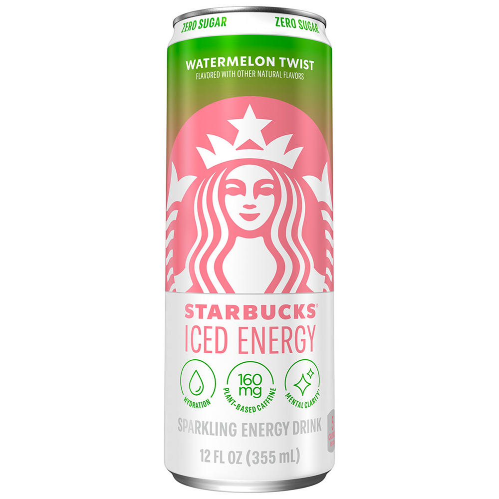 Starbucks Zero Sugar Sparkling Iced Energy Drink - Watermelon Twist, 12 oz