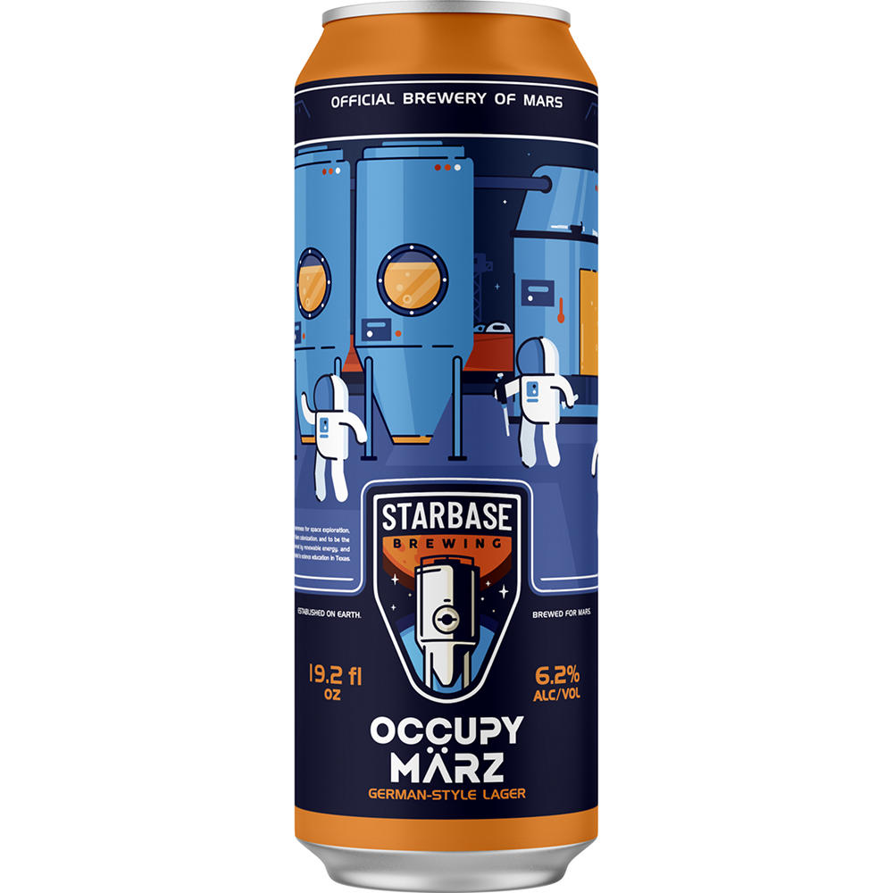 Starbase Brewing Occupy Marz German-Style Lager Craft Beer Can, 19.2 oz