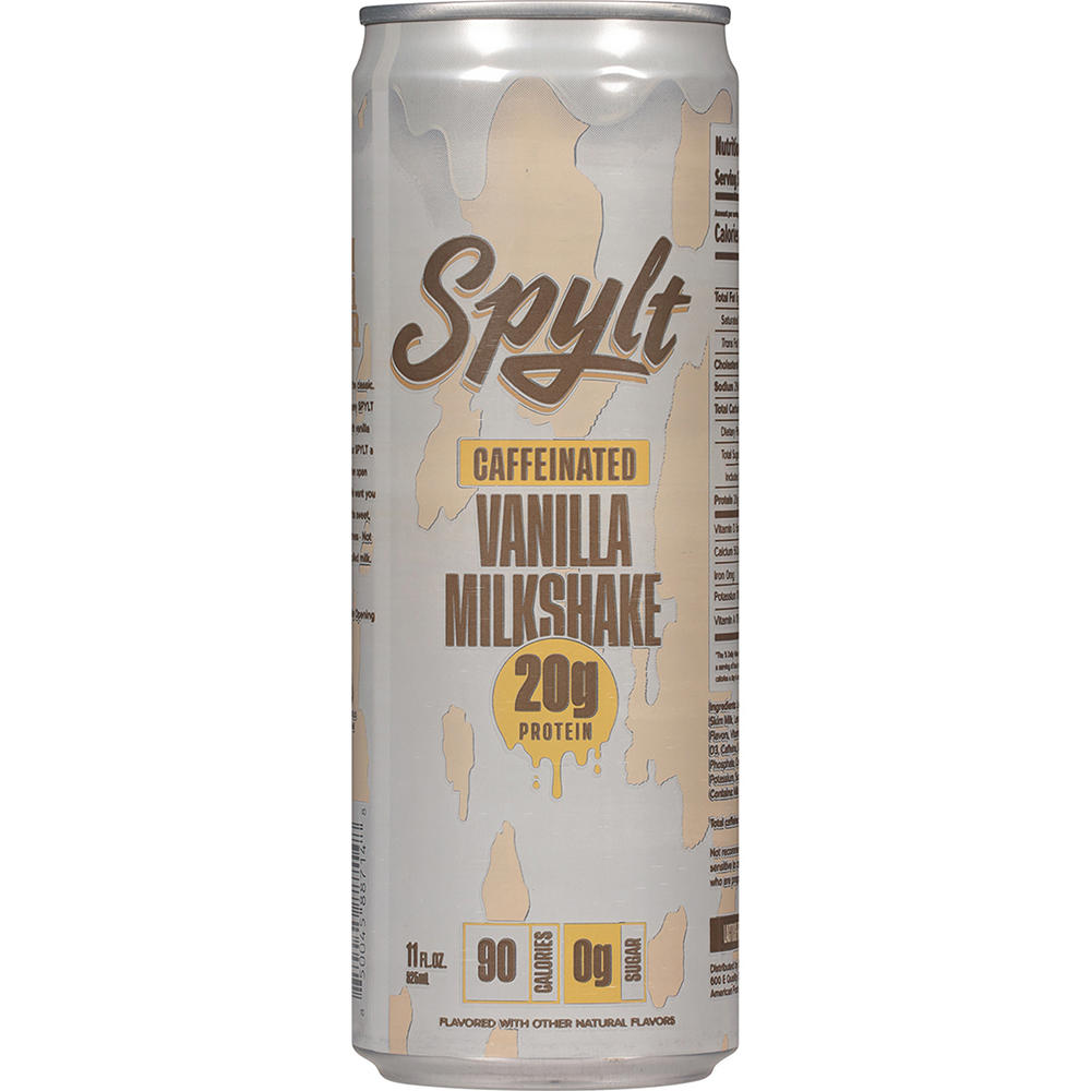 Spylt 20g Protein Caffeinated Vanilla Milkshake, 11 oz