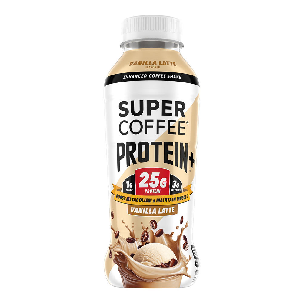 Super Coffee 25g Protein Enhanced Coffee Shake - Vanilla Latte, 12 oz