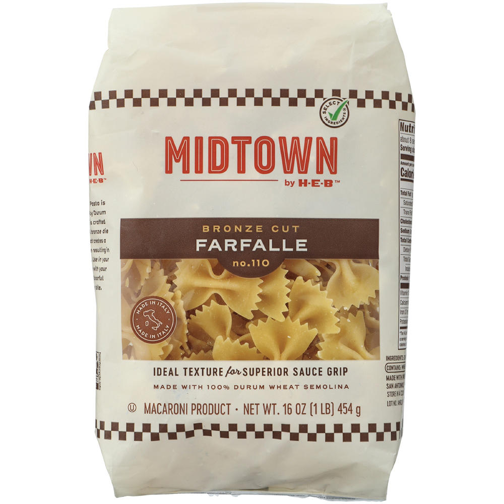 Midtown by H-E-B Bronze Cut Farfalle, 16 oz