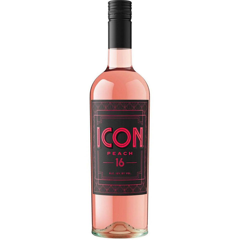 Icon Peach Sweet White California Fruit Wine, 750 mL