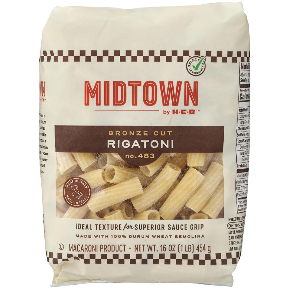 Midtown by H-E-B Bronze Cut Rigatoni, 16 oz