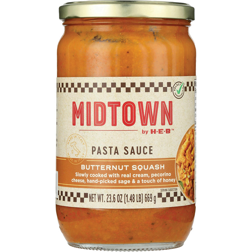 Midtown by H-E-B Butternut Squash Pasta Sauce, 23.6 oz