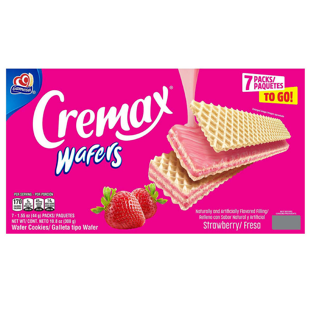 Gamesa Cremax Wafers - Strawberry, 10.8 oz