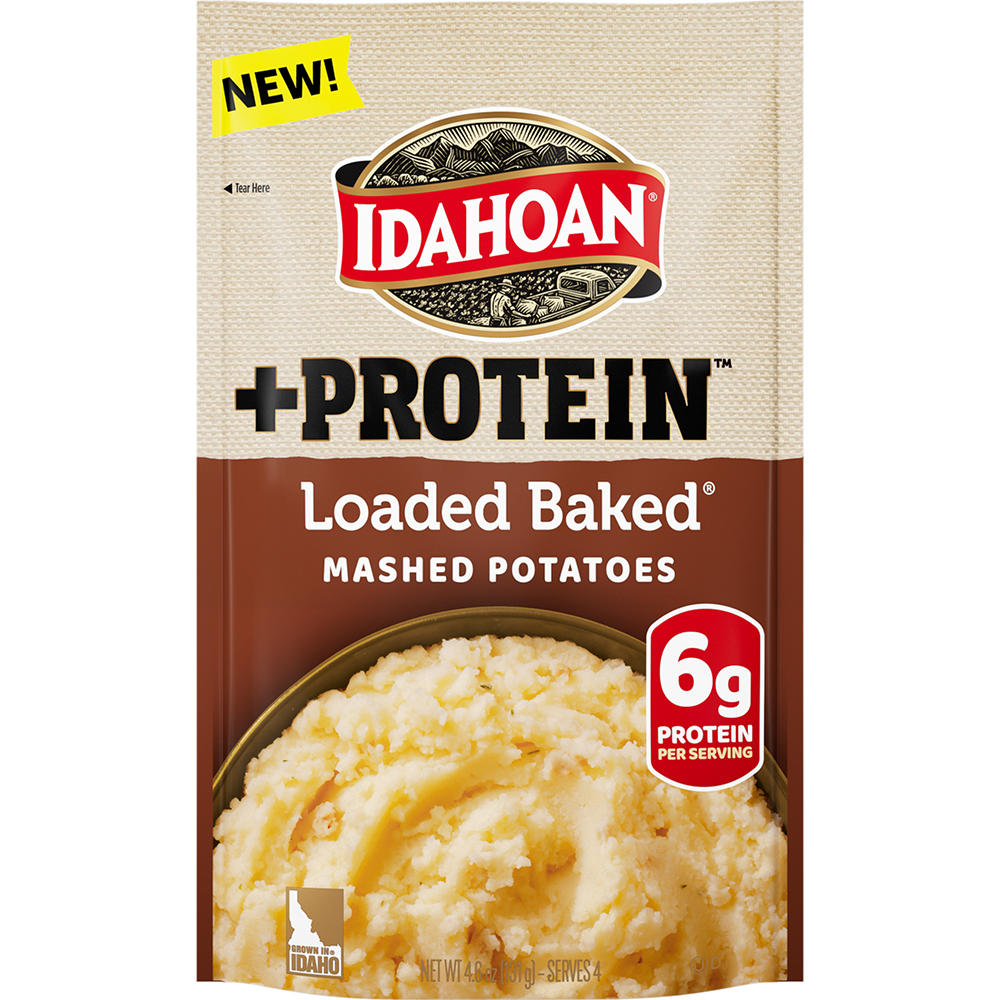 Idahoan +Protein Loaded Baked Mashed Potatoes, 4.6 oz