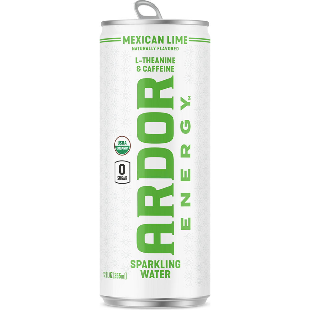 Ardor Energy Organic Zero Sugar Sparkling Water - Mexican Lime, 12 oz