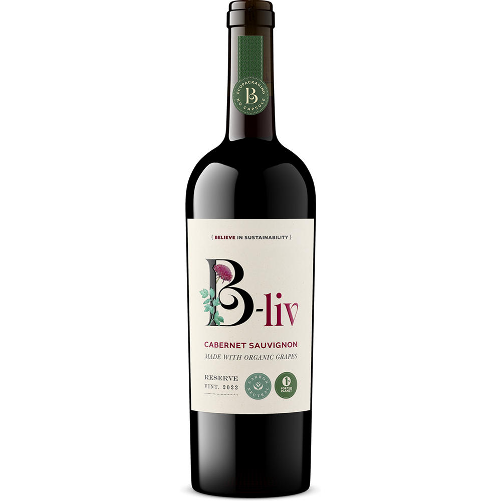 B-Liv Cabernet Sauvignon Chilean Red Wine, 750 mL