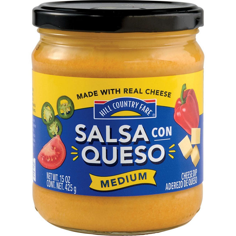 Hill Country Fare Salsa con Queso Dip - Medium, 15 oz
