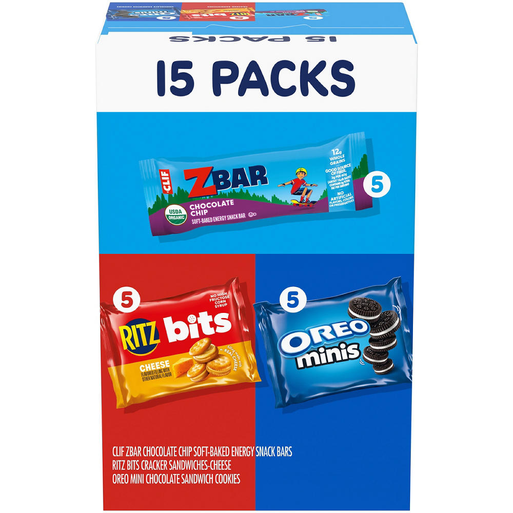 Nabisco On the Go Snacks Variety Pack Bags, 15 ct
