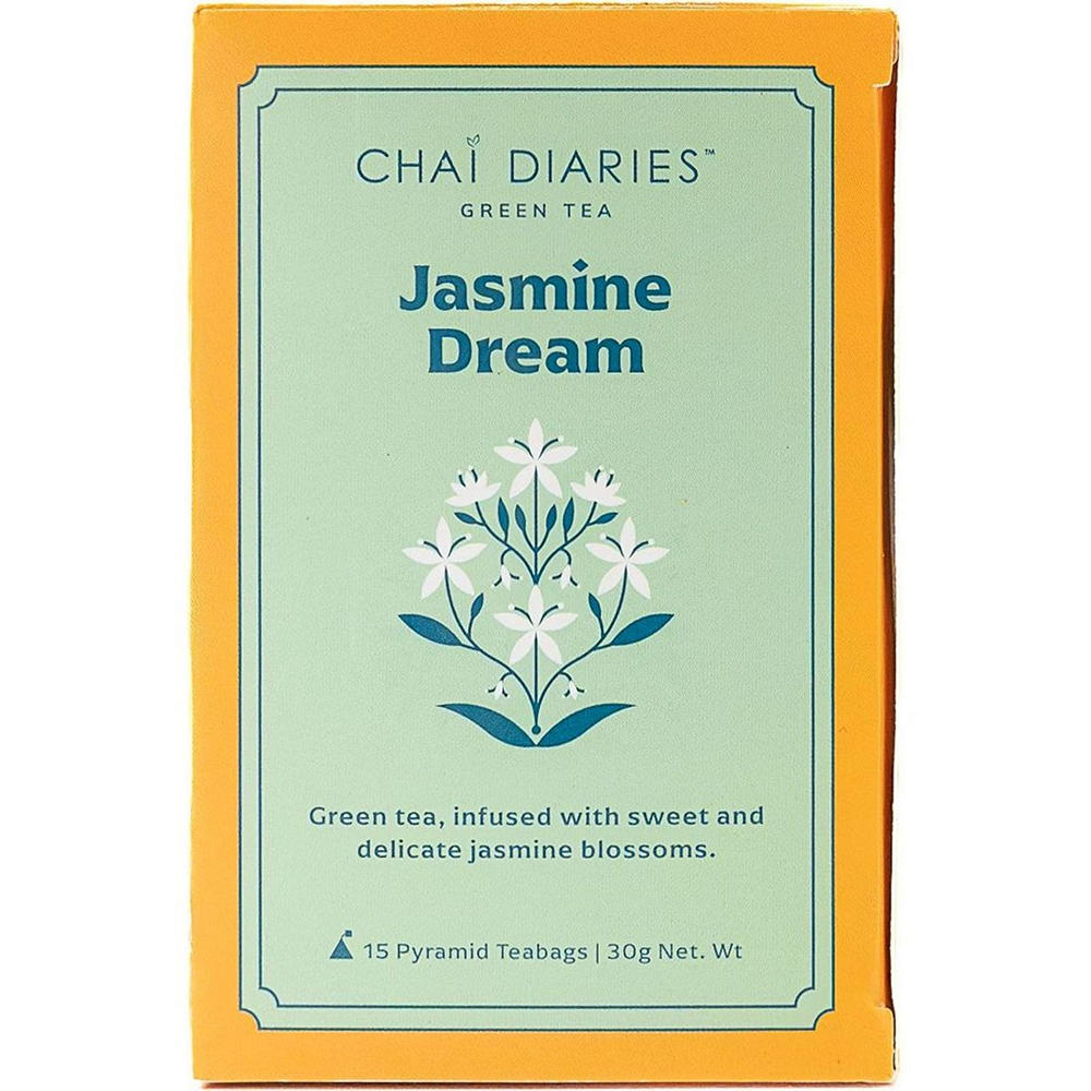 Chai Diaries Jasmine Dream Green Tea Bags, 15 ct