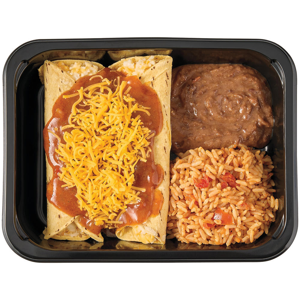 Meal Simple by H-E-B Cheese Enchiladas with Rice & Black Beans, 12.5 oz