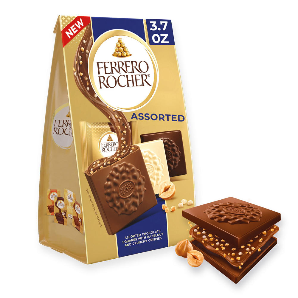 Ferrero Rocher Assorted Chocolate Squares, 10 pc, 3.7 oz