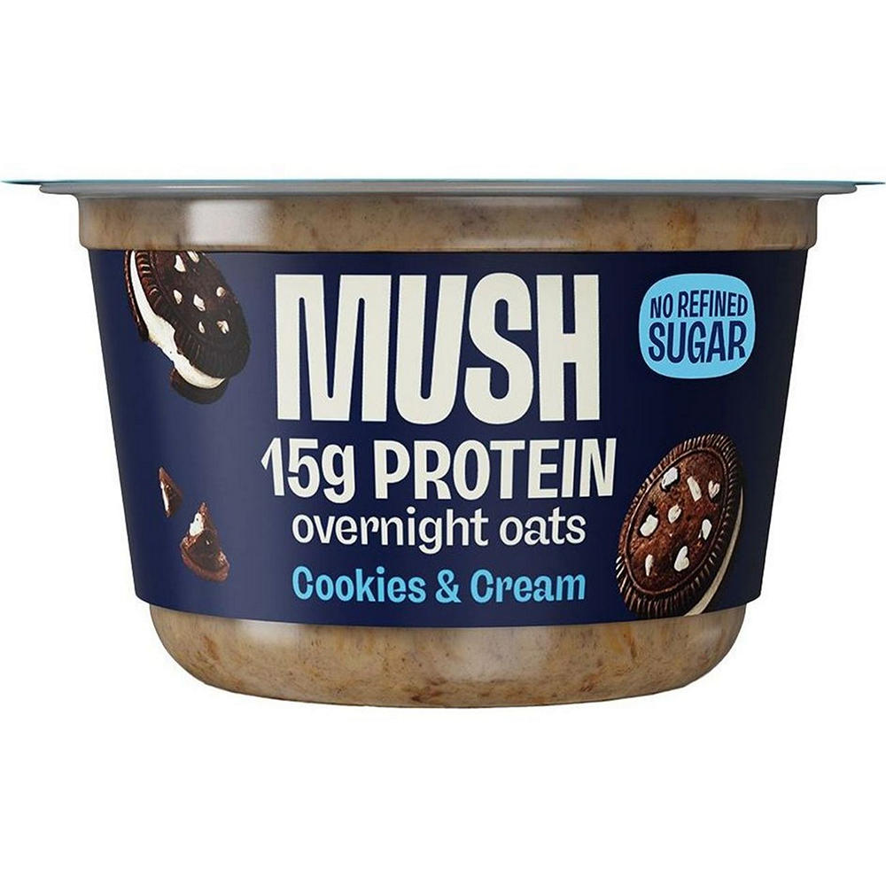 Mush 15g Protein Overnight Oats - Cookies & Cream, 5.5 oz