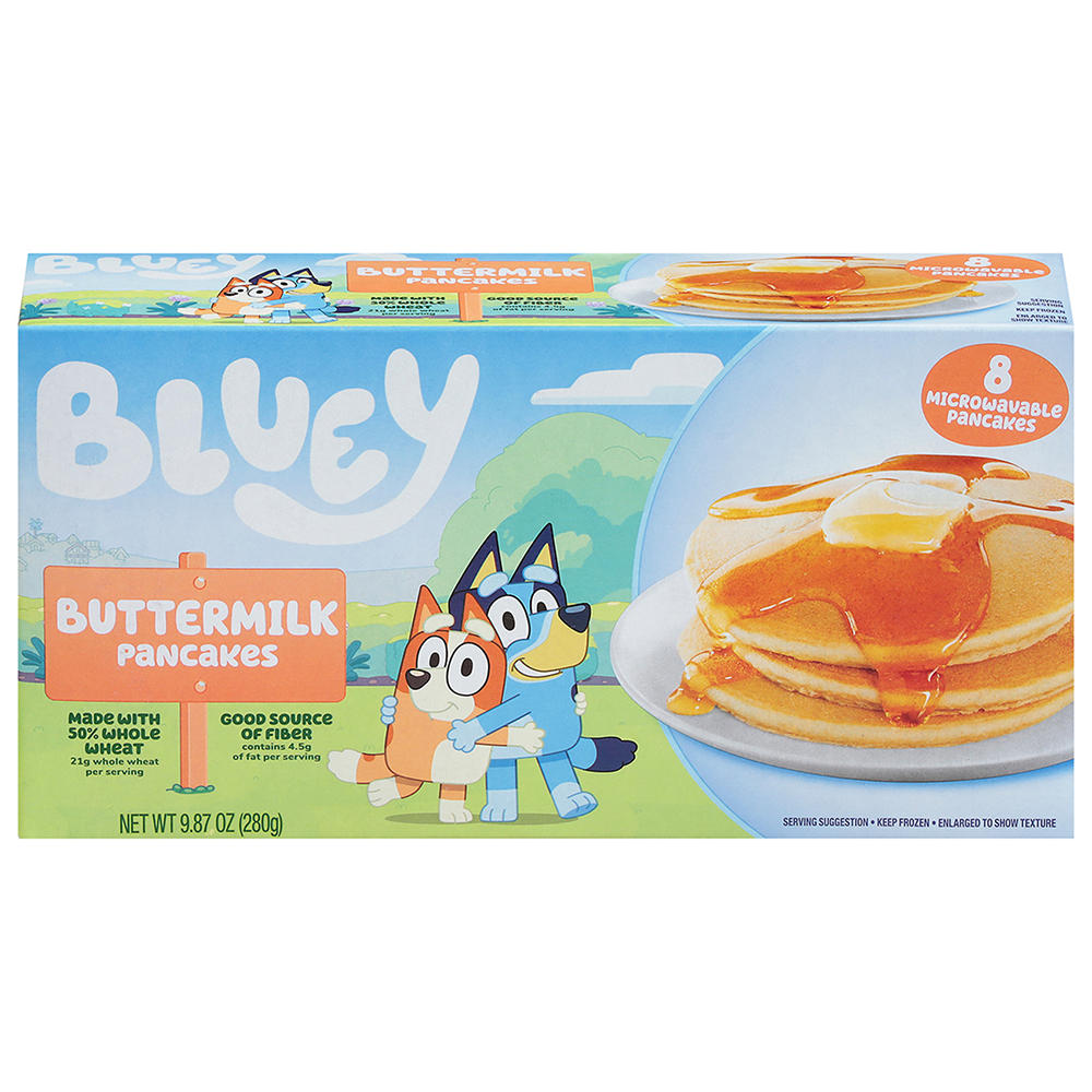 Bluey Microwavable Buttermilk Pancakes, 8 ct