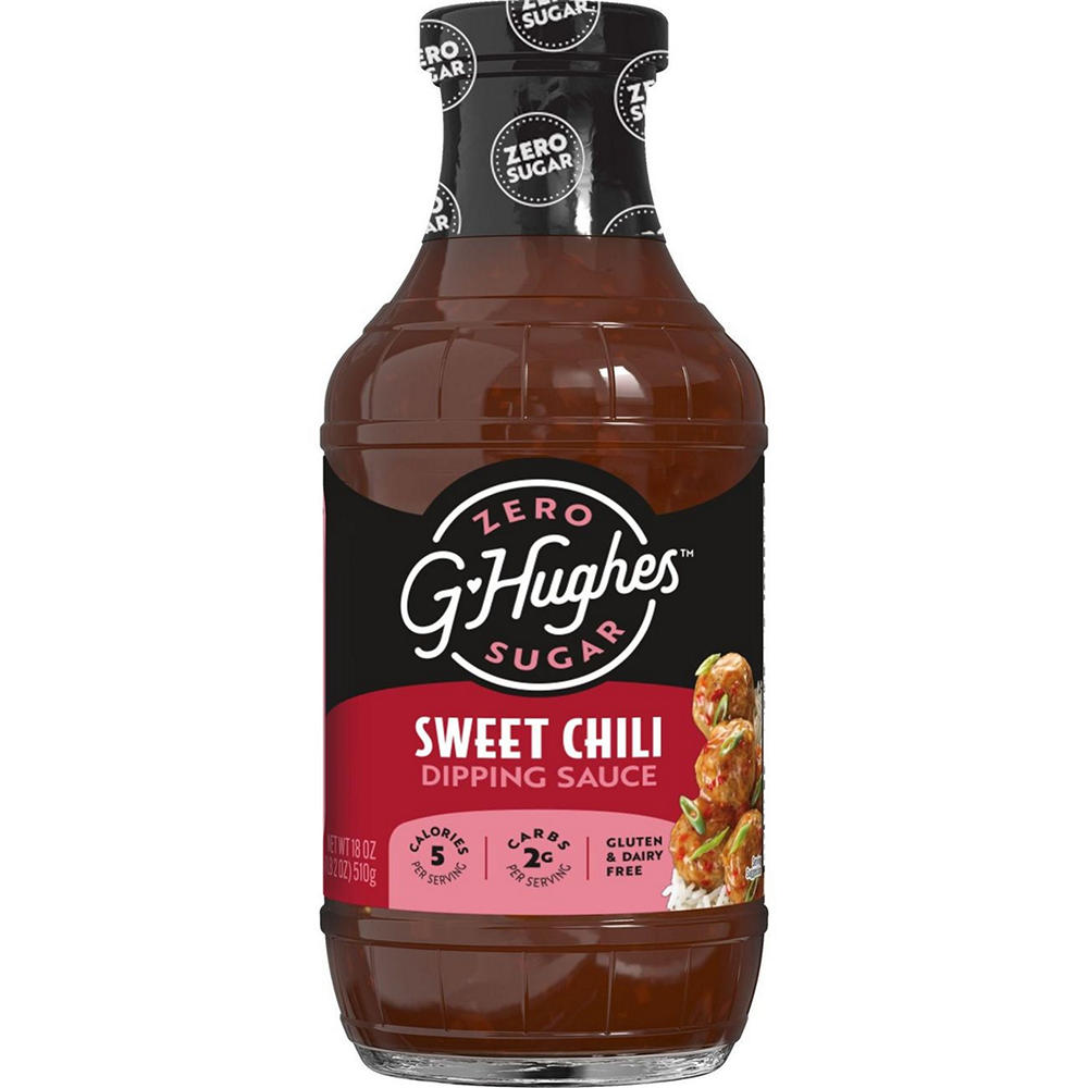 G Hughes Smokehouse Zero Sugar Sweet Chili Dipping Sauce, 18 oz