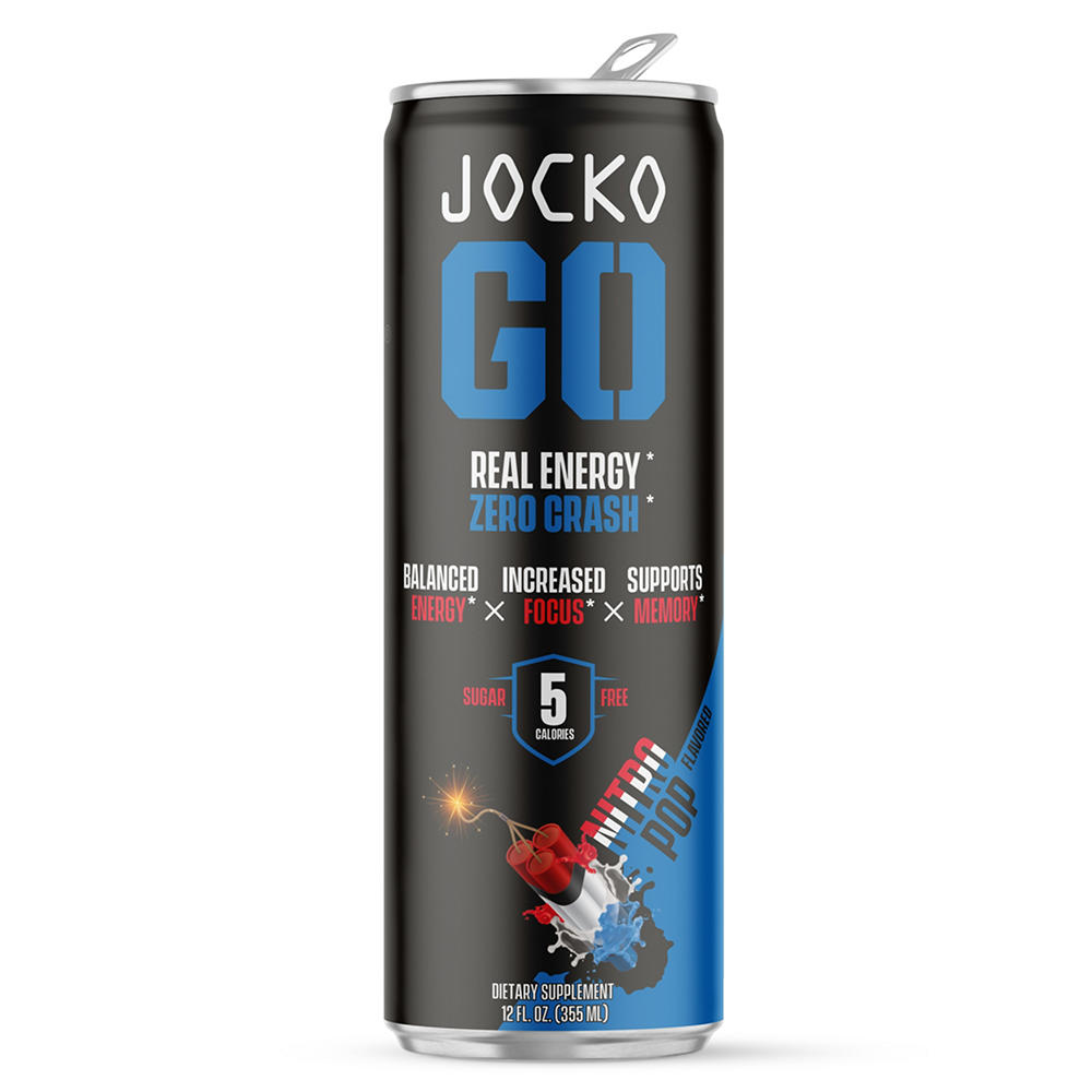 Jocko Go Sugar Free Energy Drink - Nitro Pop, 12 oz