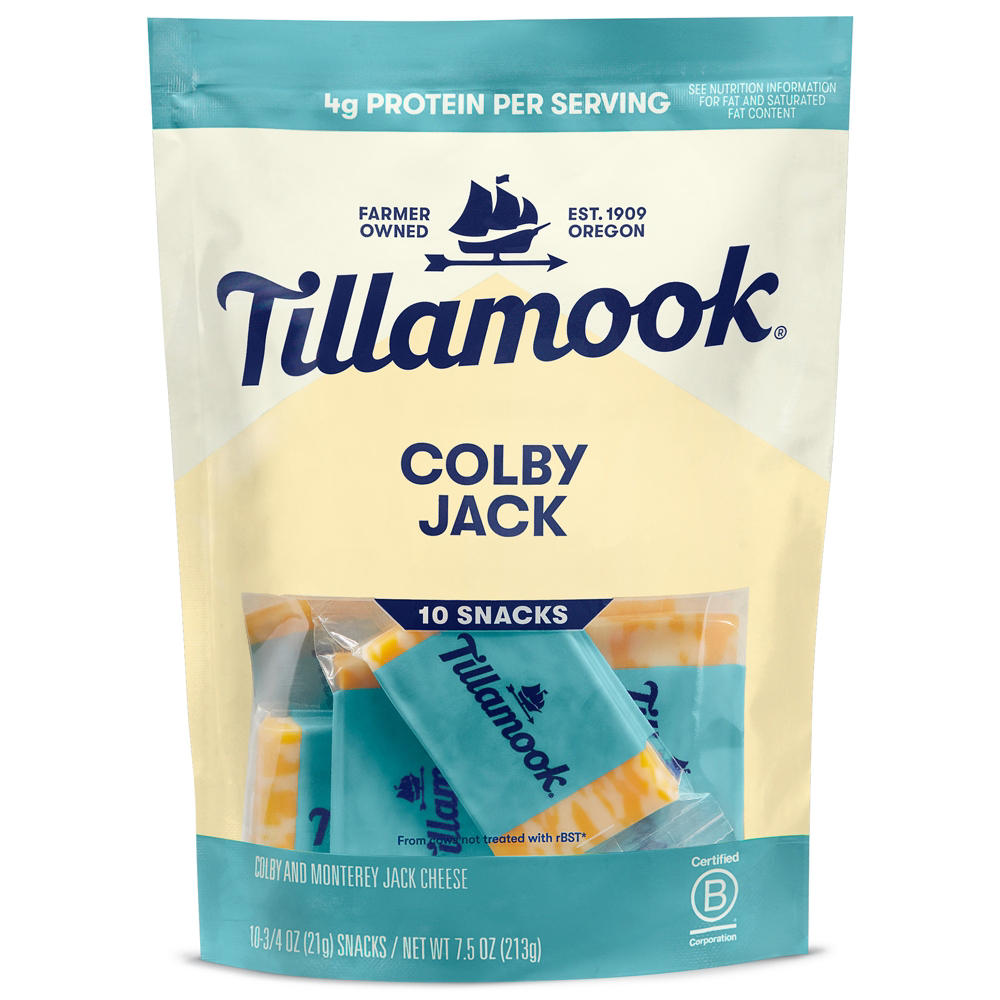 Tillamook Colby Jack Cheese Snack Bars, 10 ct