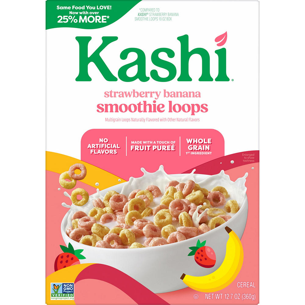 Kashi Strawberry Banana Smoothie Loops Cereal, 12.7 oz