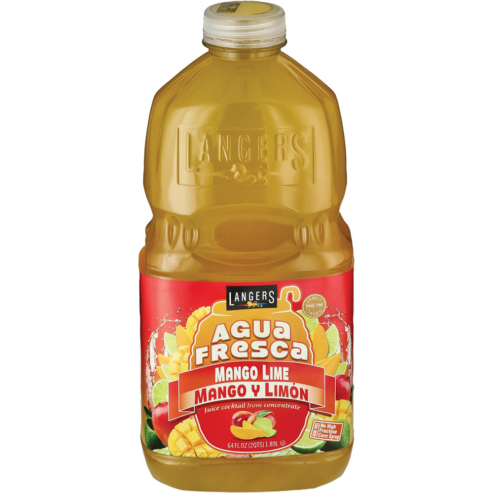 Langers Agua Fresca Juice Cocktail - Mango Lime, 64 oz