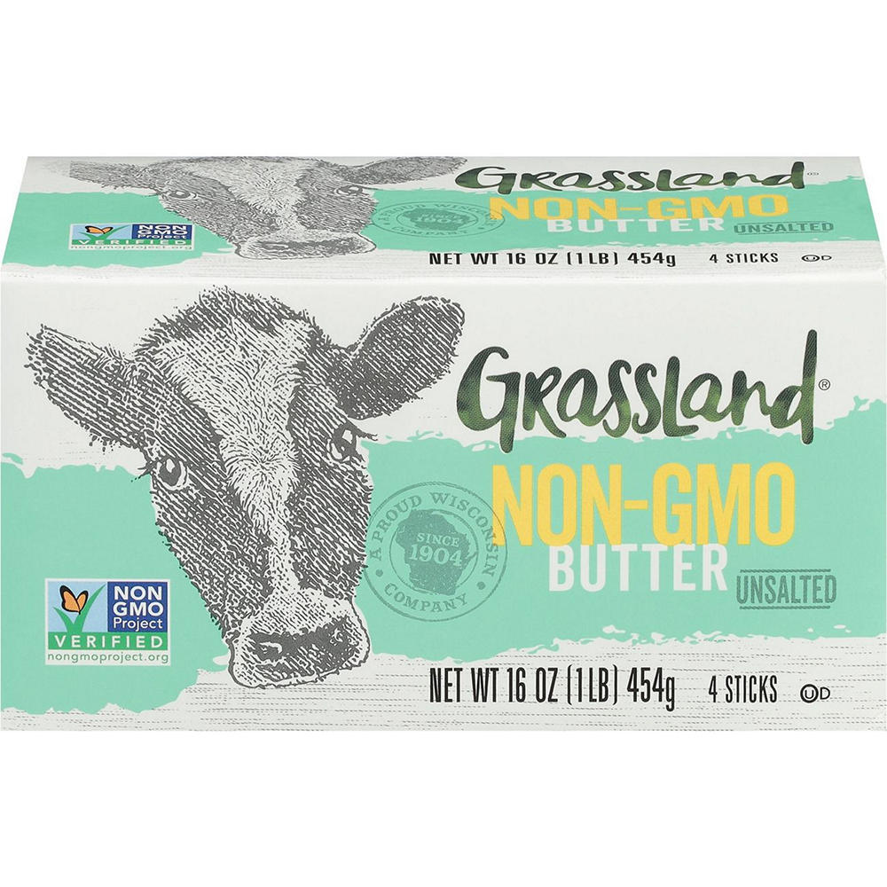 Grassland Unsalted Sweet Cream Butter Sticks, 4 ct