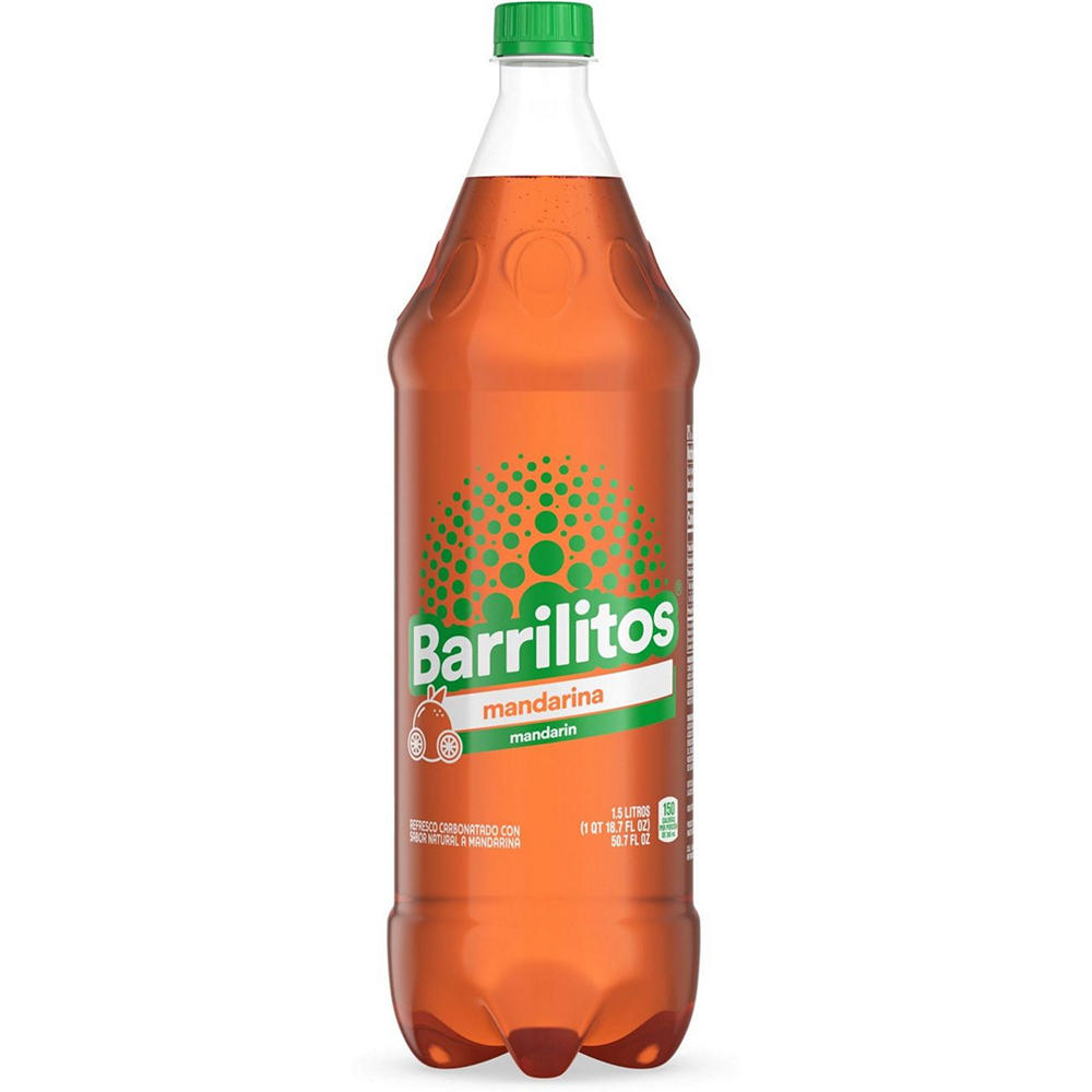Barrilitos Mandarin Mandarina Fruit Flavored Soda, 1.5 L