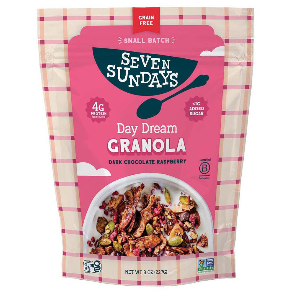 Seven Sundays Day Dream Granola - Dark Chocolate Raspberry, 8 oz