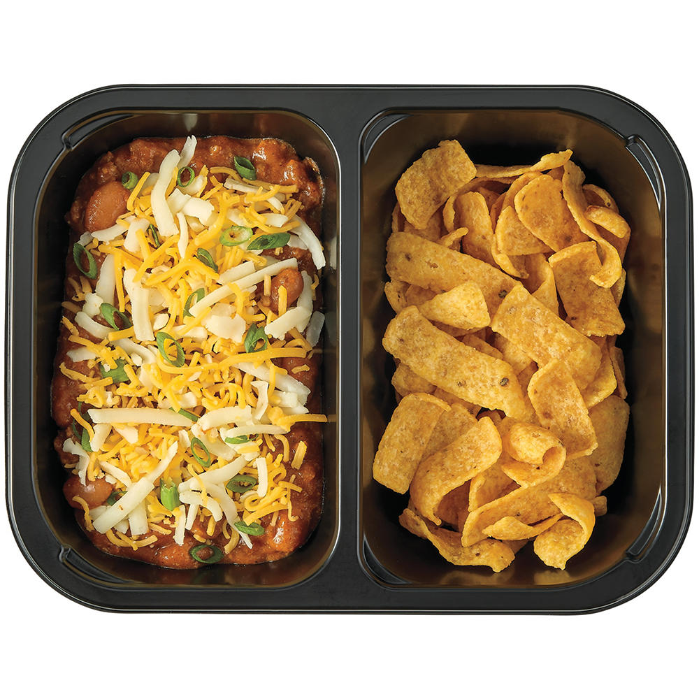Meal Simple by H-E-B Beef Chili with Corn Chips, 12 oz