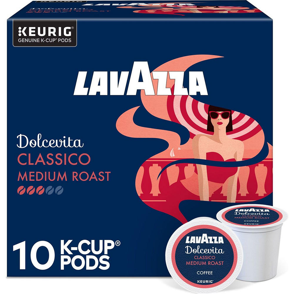 Lavazza Dolcevita Classico Medium Roast Coffee Single-Serve K-Cup Pods, 10 ct