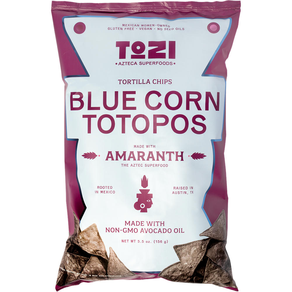 Tozi Blue Corn & Amaranth Tortilla Chips, 5.5 oz