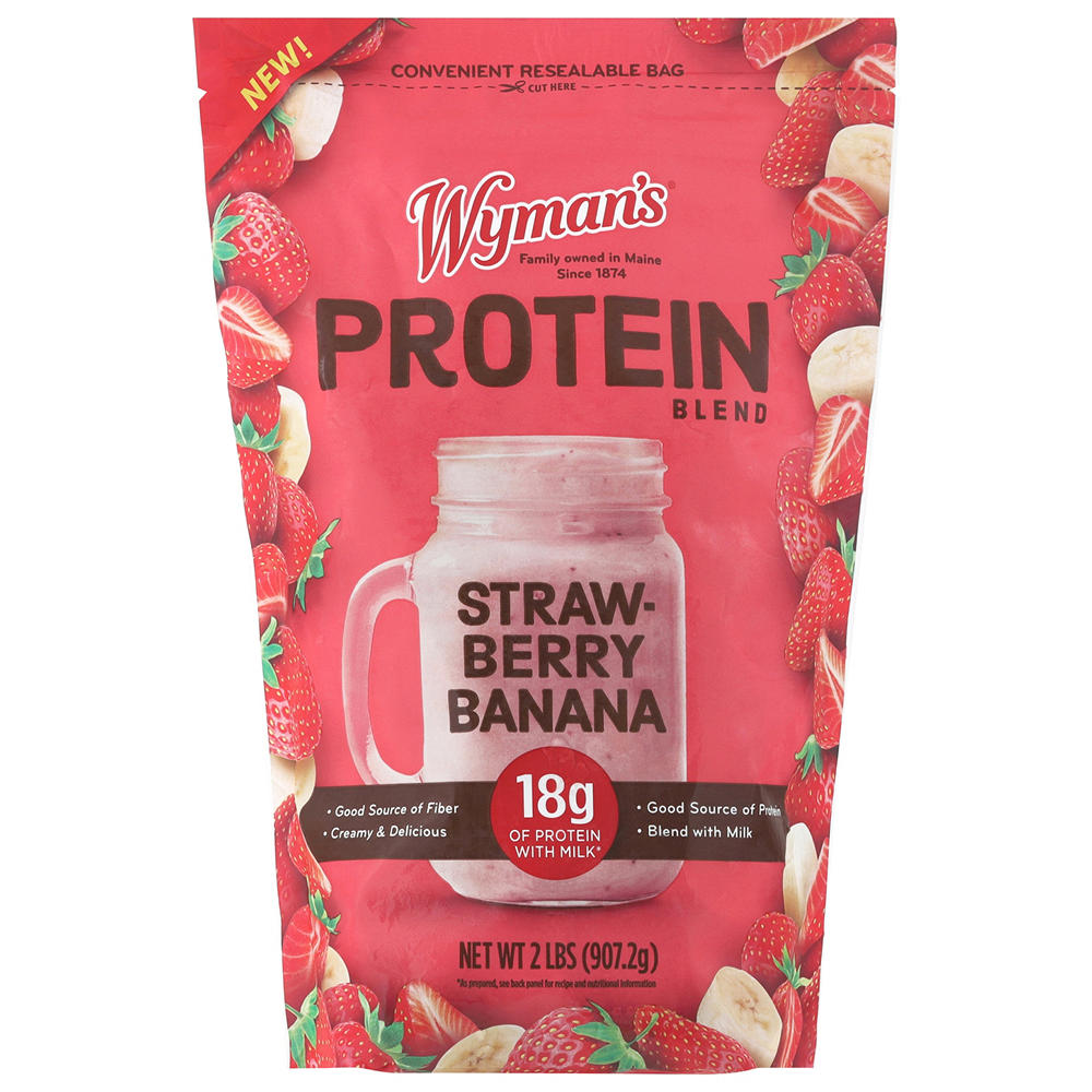 Wyman's 18g Protein Smoothie Blend - Strawberry Banana, 2 lbs