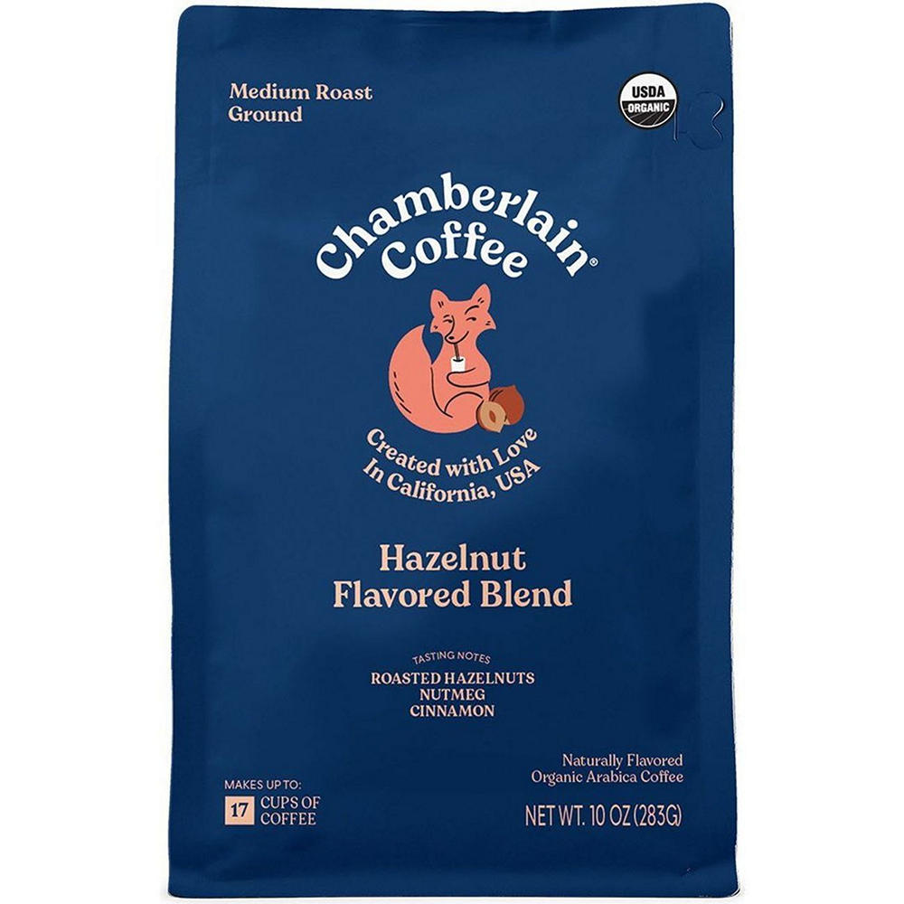 Chamberlain Coffee Witty Fox Hazelnut Flavored Medium Roast Ground Coffee, 10 oz