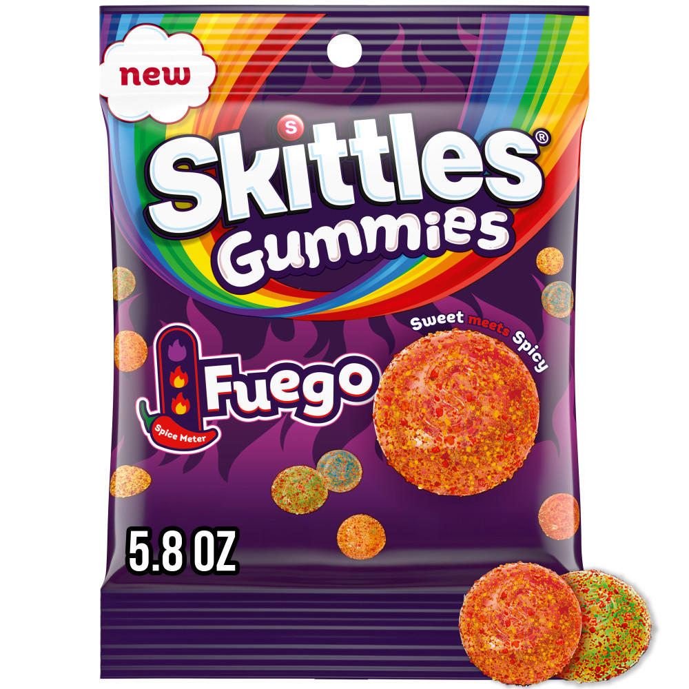 Skittles Gummies Fuego Sweet & Spicy Candy, 5.8 oz
