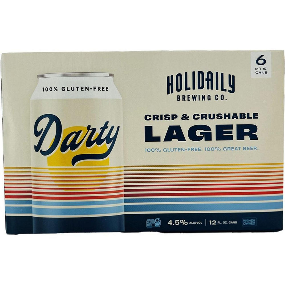 Holidaily Darty Lager Craft Beer 6 pk Cans, 12 oz