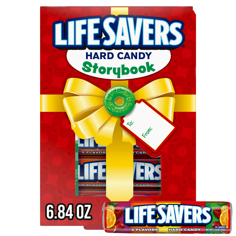 Life Savers 5 Flavors Hard Candy Christmas Storybook Gift Box, 6.84 oz