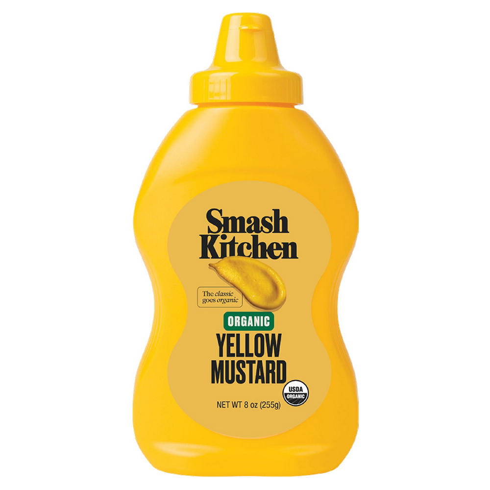 Smash Kitchen Organic Yellow Mustard, 8 oz