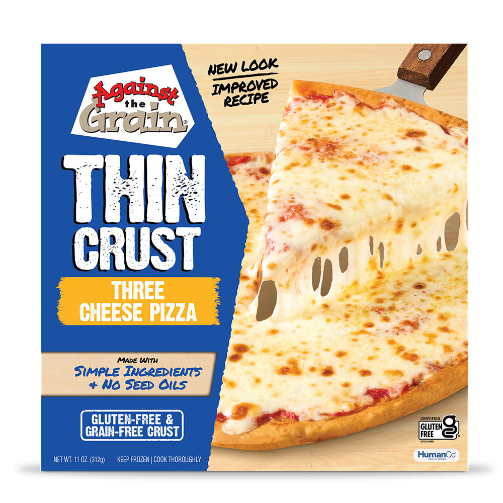 Against the Grain Gluten Free Thin Crust Three Cheese Frozen Pizza, 11 oz