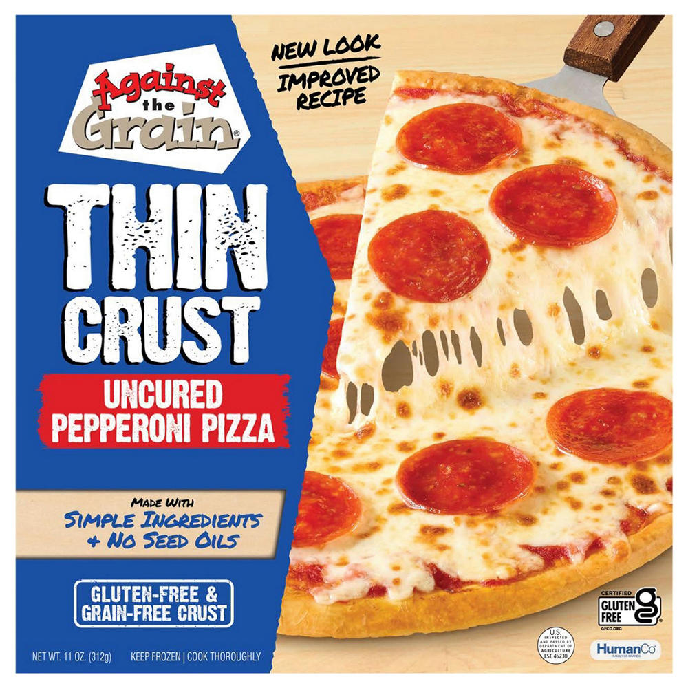 Against the Grain Gluten Free Thin Crust Pepperoni Frozen Pizza, 11 oz