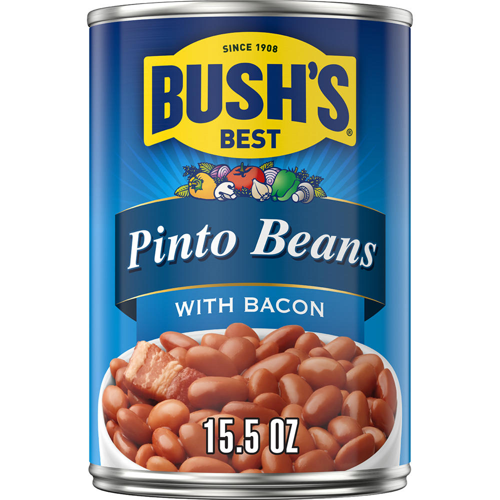 Bush's Best Pinto Beans with Bacon, 15.5 oz