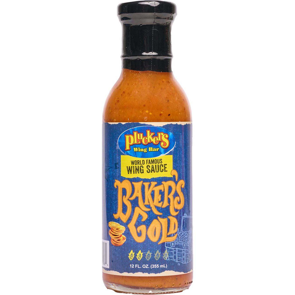 Pluckers Wing Sauce - Baker's Gold, 12 oz