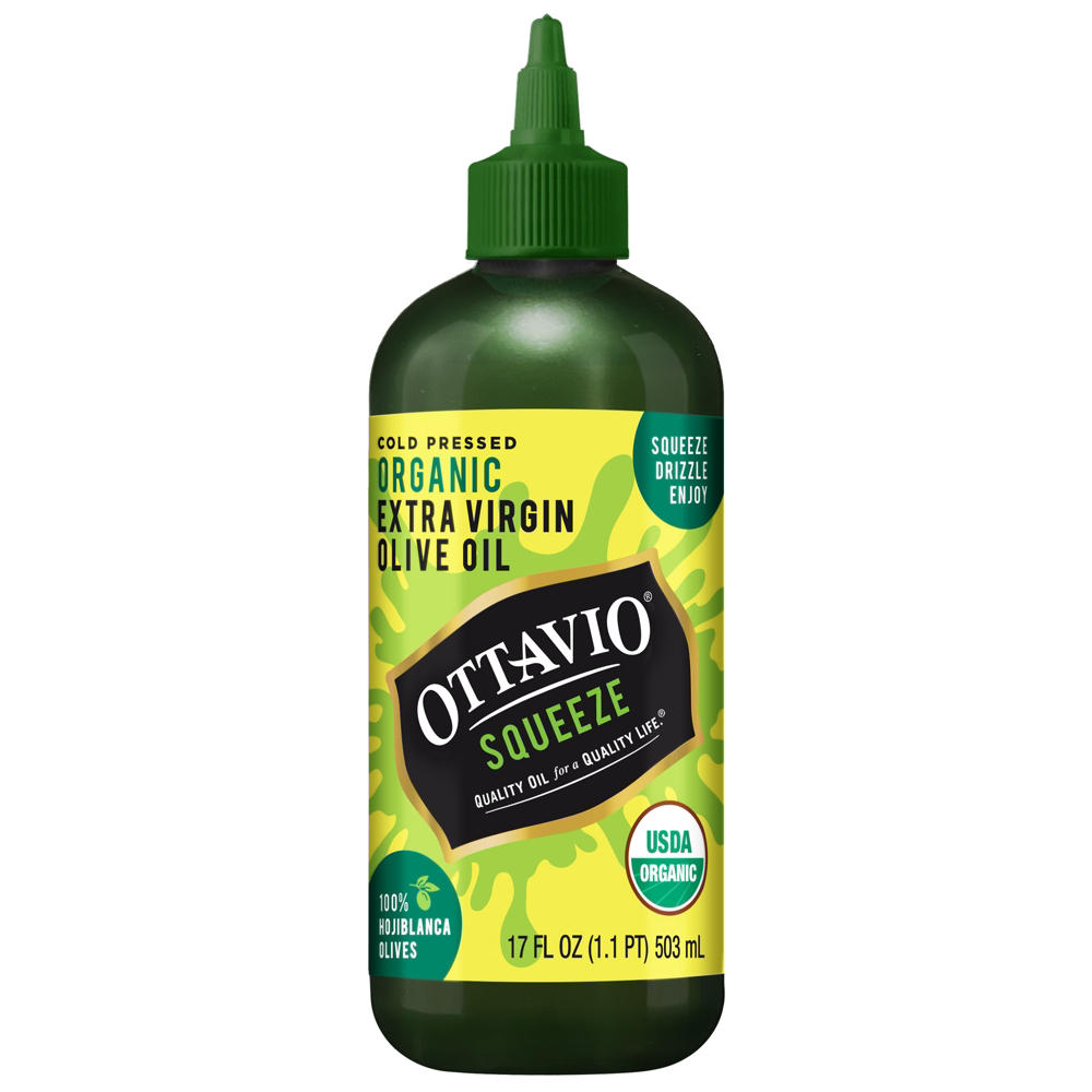 Ottavio Organic Extra Virgin Olive Oil Squeeze Bottle, 17 oz