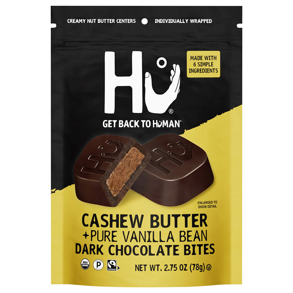 Hu Cashew Butter & Pure Vanilla Bean Dark Chocolate Bites, 2.75 oz