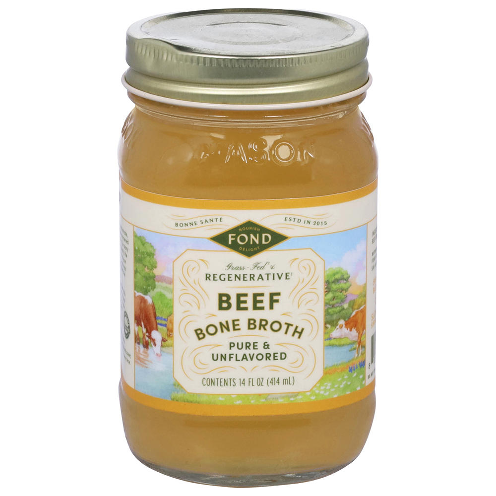 Fond Pure & Unflavored Beef Bone Broth, 14 oz