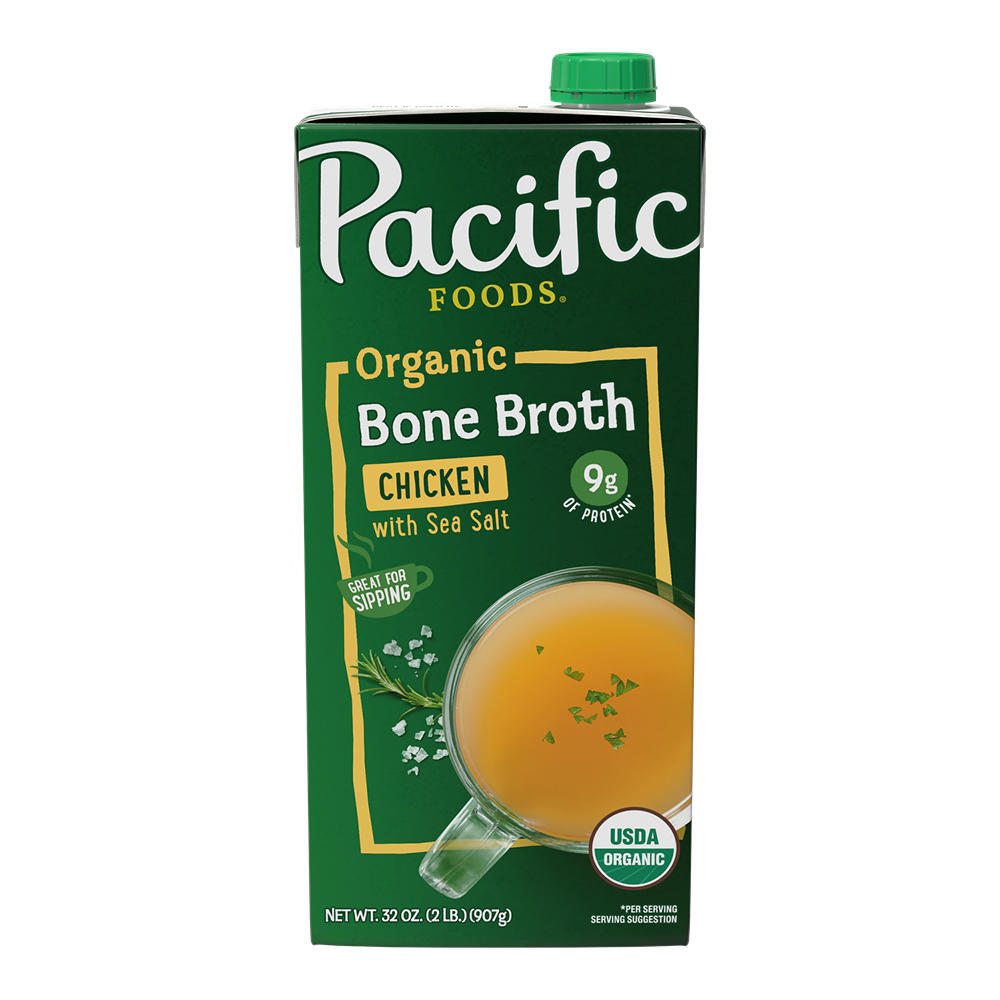 Pacific Foods Organic Chicken Bone Broth with Sea Salt, 32 oz