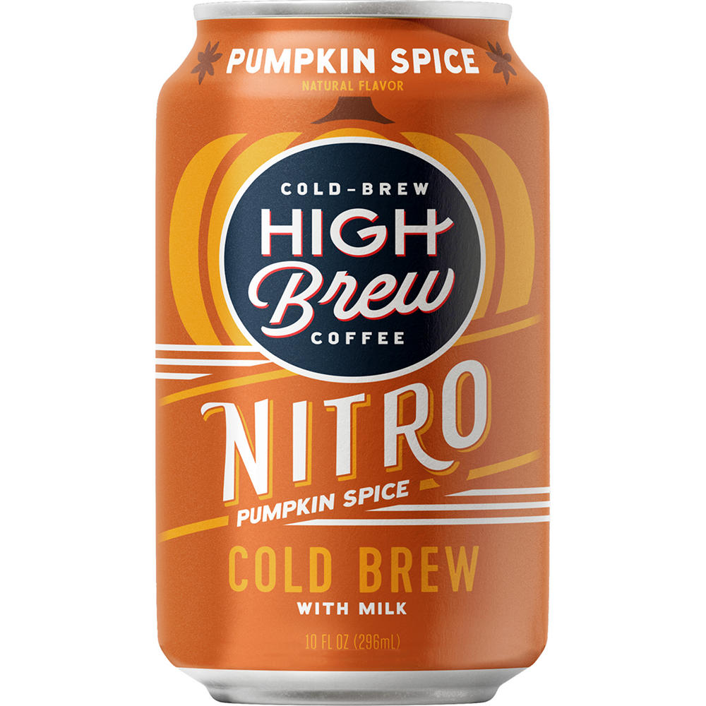 High Brew Pumpkin Spice Nitro Cold Brew with Milk, 10 oz