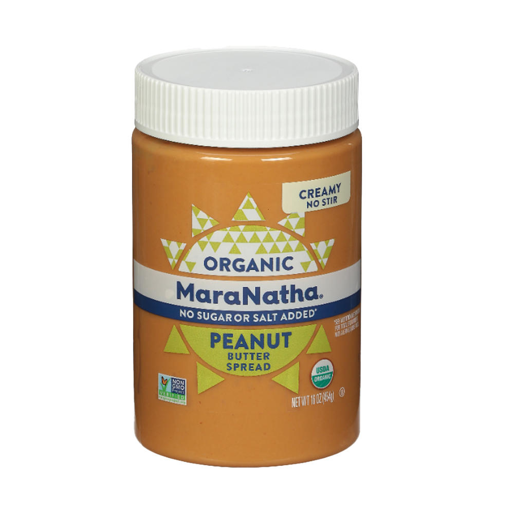 MaraNatha Organic No Sugar Added Creamy Peanut Butter, 16 oz
