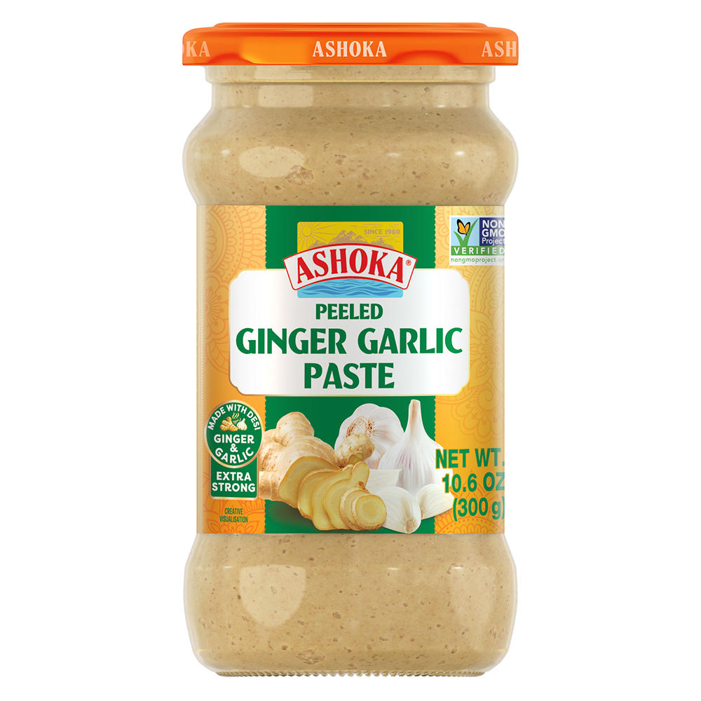 Ashoka Peeled Ginger Garlic Paste, 10.6 oz