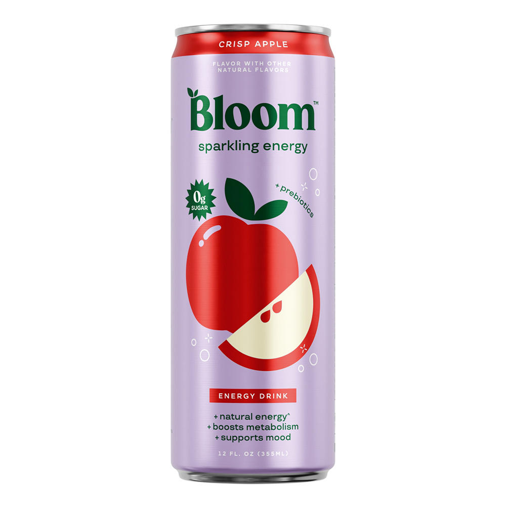Bloom Zero Sugar Sparkling Energy Drink - Crisp Apple, 12 oz